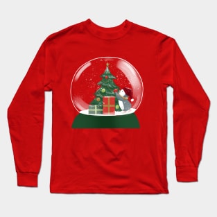 Penguin Tree Snowglobe Long Sleeve T-Shirt